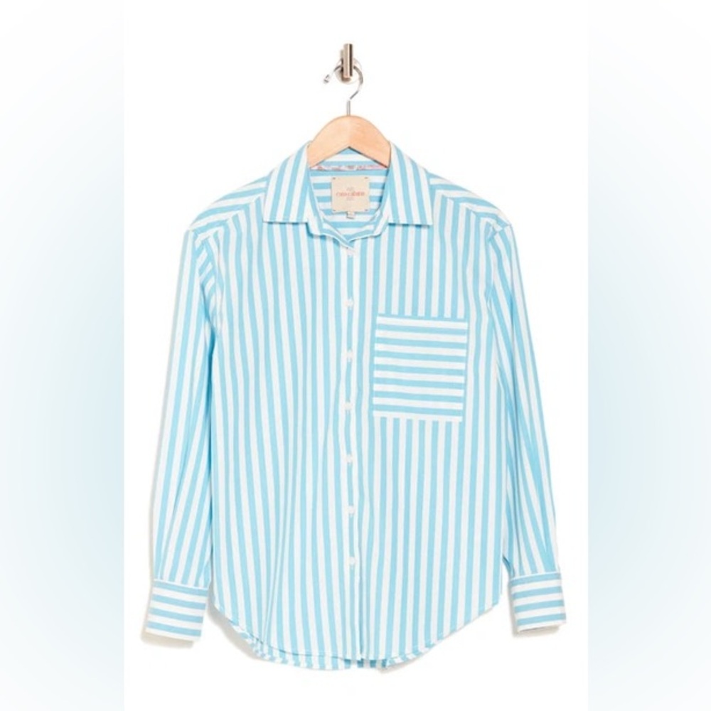 NWT Casa Cabana Bethany Short Stripe Shirt